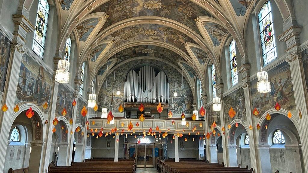 Vor rund 100 Jahren malte Christoph März die Dreifaltigkeitskirche in Wiebelskirchen aus.